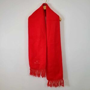 Alpaca Camargo Scarf  tangerine Alpaca Soft Acrylic Blend Long Fringe